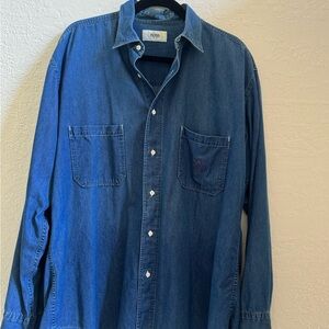 🔥 RARE VINTAGE 90s HUGO BOSS JEANS DENIM SHIRT 🔥. Size L